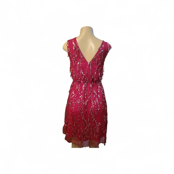 Southern Fried Chics Red Sequin Dress Size Small Rave Glam Prom Valentines Day - Picture 4 of 4